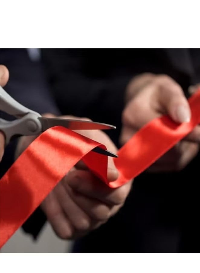 شريط أحمر من قماش الساتان الصلب، مقاس 1-1/2 بوصة، بطول 25 ياردة، لتغليف هدايا الكريسماس، وزينة شجرة الكريسماس، وصنع الأقواس، والحرف اليدوية، ومشاريع الخياطة، وحفلات الزفاف - Image 3