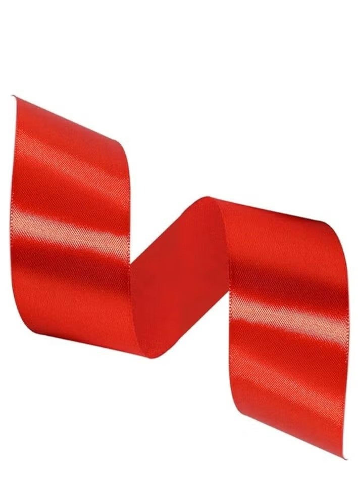 شريط أحمر من قماش الساتان الصلب، مقاس 1-1/2 بوصة، بطول 25 ياردة، لتغليف هدايا الكريسماس، وزينة شجرة الكريسماس، وصنع الأقواس، والحرف اليدوية، ومشاريع الخياطة، وحفلات الزفاف - Image 2
