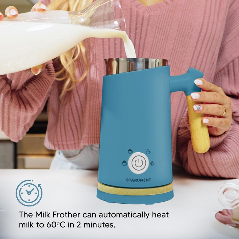 Starument Electric Milk Frother - Automatic Milk Foamer & Heater for Coffee, Latte, Cappuccino, Other Creamy Drinks - 4 Settings for Cold Foam, Airy Milk Foam, Dense Foam & Warm Milk - Easy to Use - Image 3