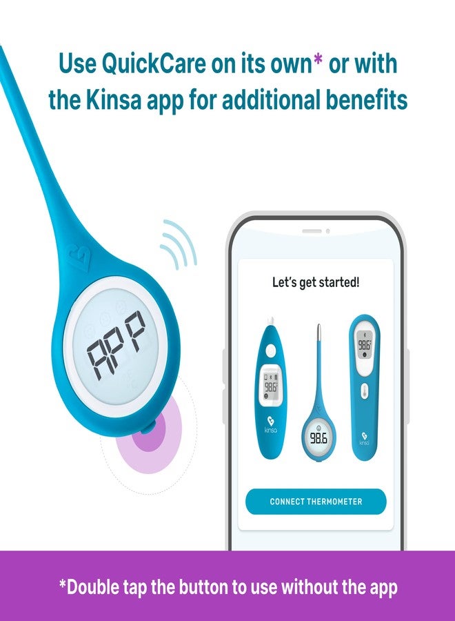 Kinsa Smart,Fever, Digital Medical Baby, Kid and Adult Termometro - Accurate, Fast, FDA Cleared Thermometer for Oral, Armpit or Rectal Temperature Reading - QuickCare - Image 3