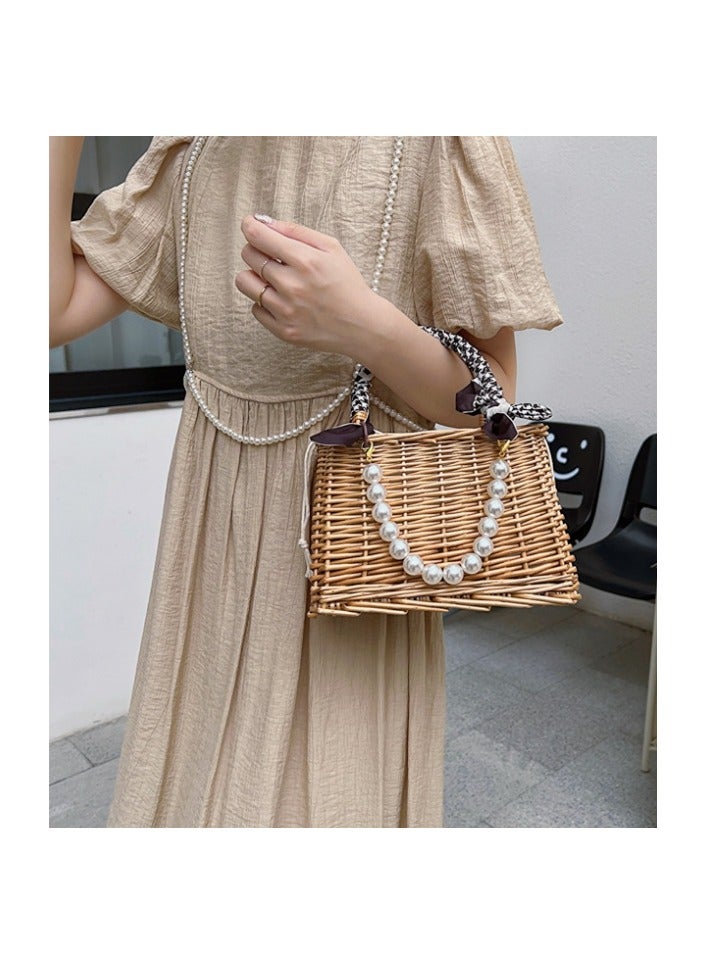 KUYING New Casual Straw Woven Bag with A Textured Crossbody Bag  - Image 3