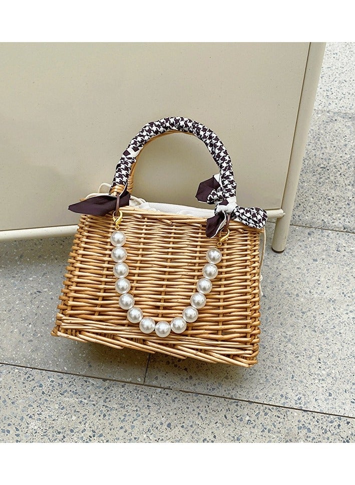 KUYING New Casual Straw Woven Bag with A Textured Crossbody Bag  - Image 1