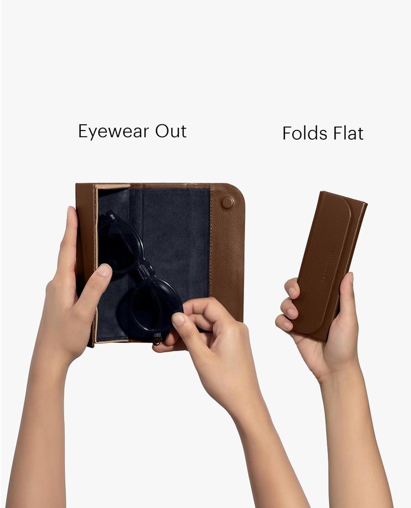 Daily Objects DailyObjects Leather Foldaway Slim Eyewear/Sunglass Case - A Classic and Protective Companion for Your Sunglasses - Image 3