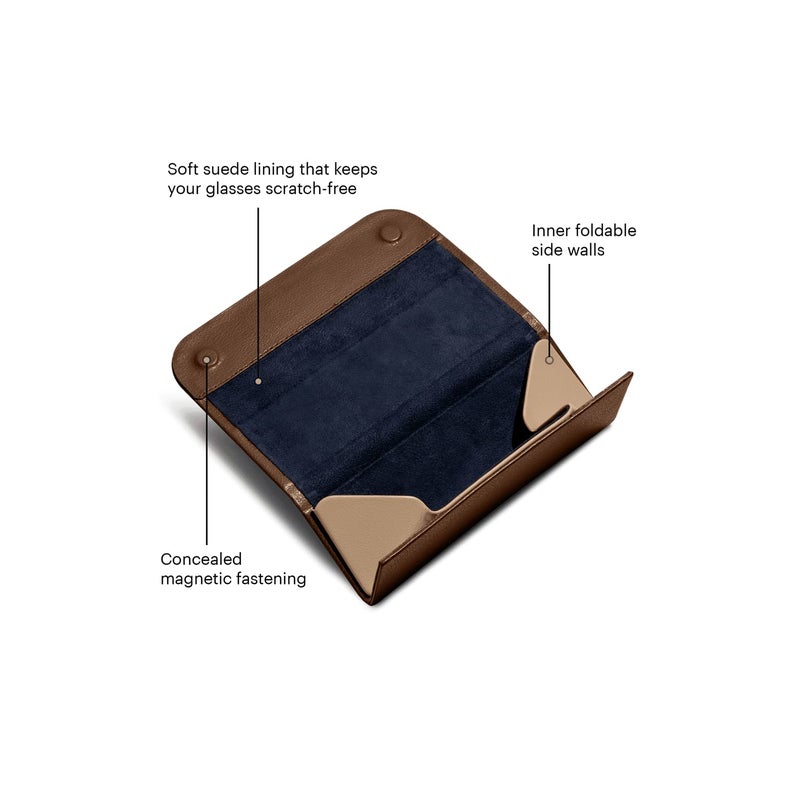 Daily Objects DailyObjects Leather Foldaway Slim Eyewear/Sunglass Case - A Classic and Protective Companion for Your Sunglasses - Image 2