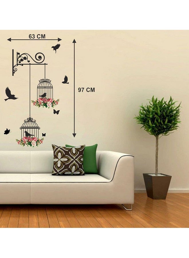 Walltech Walltech Set Of 2 Wall Sticker Branches And Cages Free Bird Cage Brown (Polyvinyl Chlorideself-Adhesive, Wall, 5 Cm, 50 Cms) - Image 2