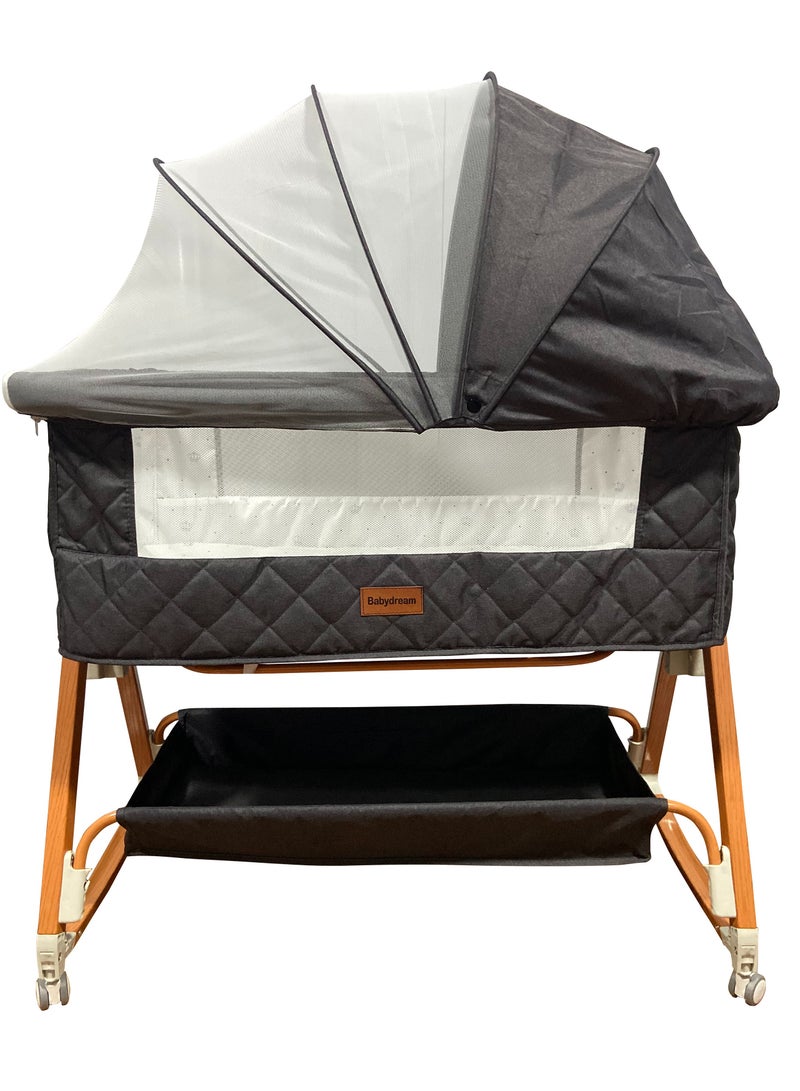 Babydream Portable Crib 6 Level adjustable height with mosquito net - Image 1