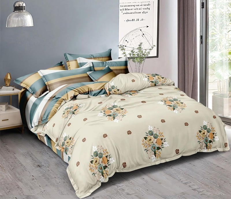 MORADO MORADO Premium Glace Cotton Single Bed Quilt CoverDuvet CoverRajai CoverBlanket Cover with Zipper 60 X 90 Inch Peach  - Image 2