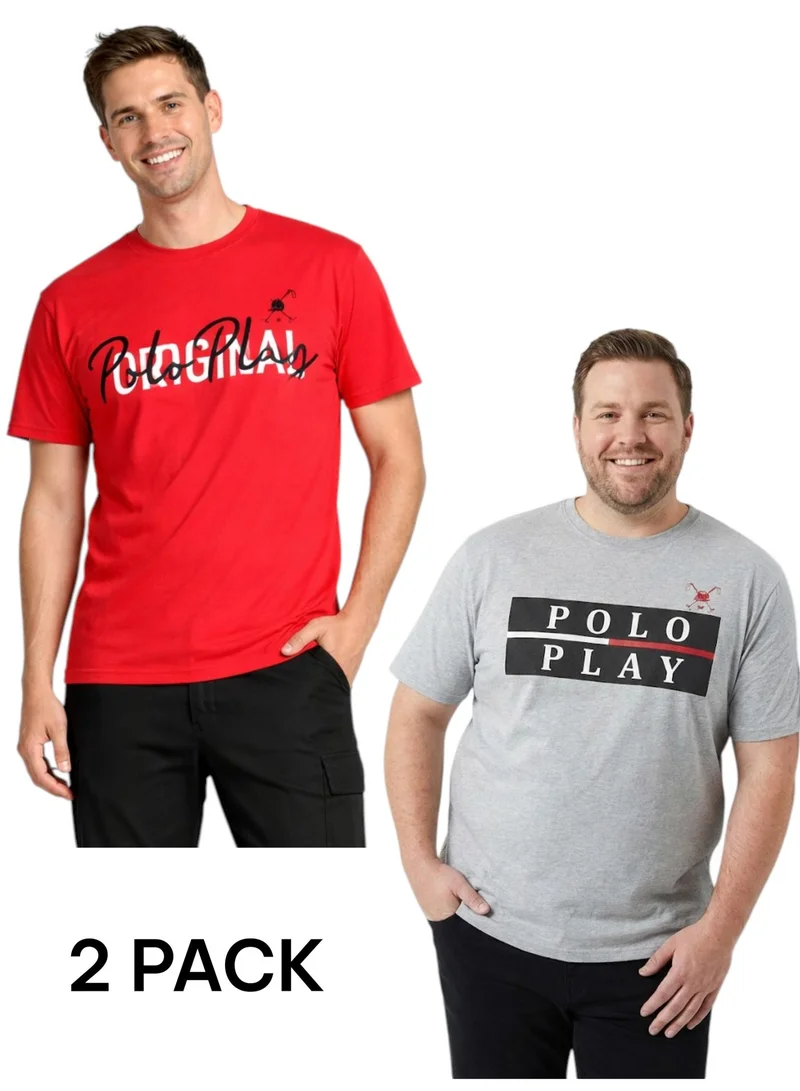 بولو بلاي  Multipack Graphic Print T-Shirt for MEN