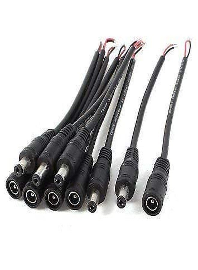 DHRUVPRO 20 Pcs DC Male & Female Connector Cable for CCTV Cameras Connections - Image 1