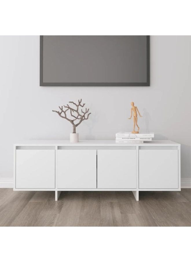فيداكسل خزانة تلفزيونية أبيض 120 × 30x40.5 سم خشب هندسي  - Image 1