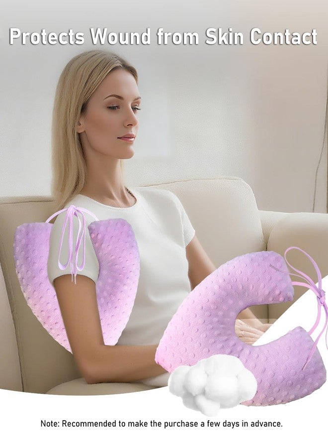 BELINOUS Lumpectomy Pillow, Mastectomy Surgery Breast Pillow, Post Surgery Pillow for Breast Cancer, Mastectomy Recovery Supplies for Sleeping & Arm Support - Breast Cancer Gifts for Woman (Pink) - Image 3