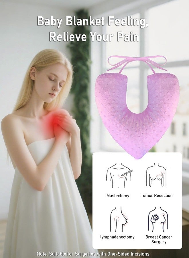 BELINOUS Lumpectomy Pillow, Mastectomy Surgery Breast Pillow, Post Surgery Pillow for Breast Cancer, Mastectomy Recovery Supplies for Sleeping & Arm Support - Breast Cancer Gifts for Woman (Pink) - Image 4