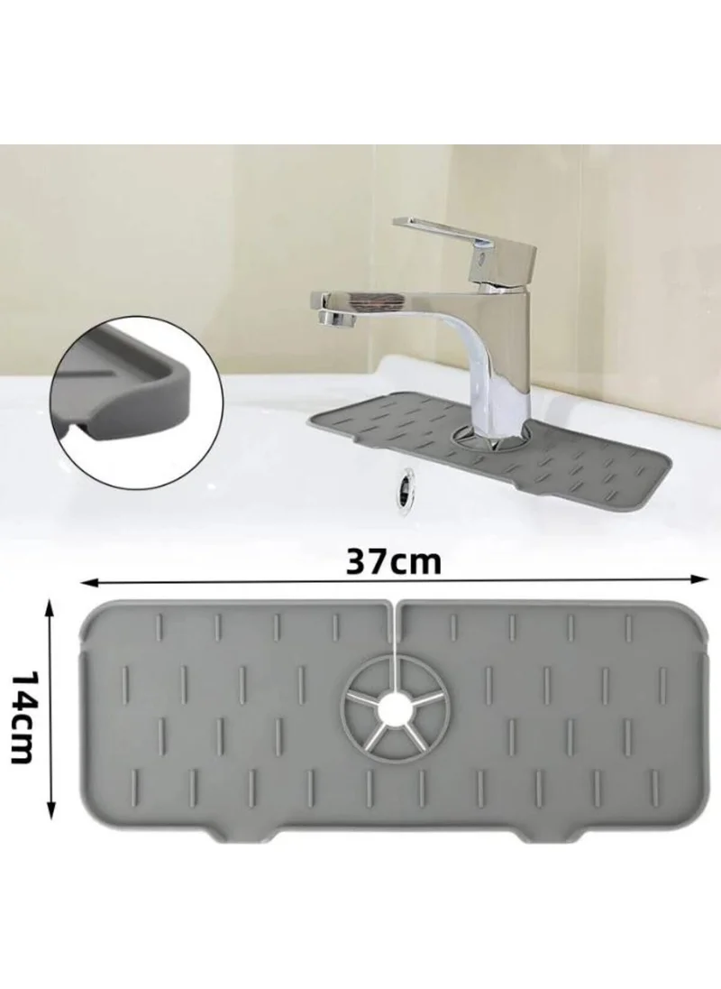 BarkoFix Countertop Splash Guard Silicone Faucet Under Kitchen Bathroom Sink Drain Pad Soap Dish Sink