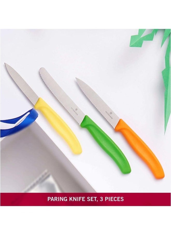 Victorinox Swiss Classic Paring Knife 3 Piece Set - Multicolour  - Image 3