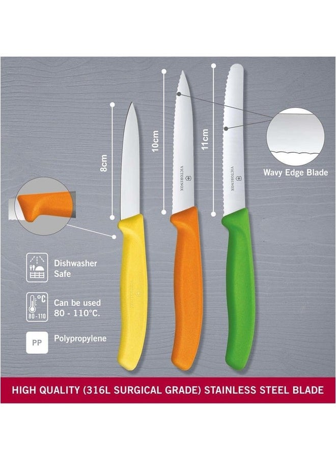 Victorinox Swiss Classic Paring Knife 3 Piece Set - Multicolour  - Image 5