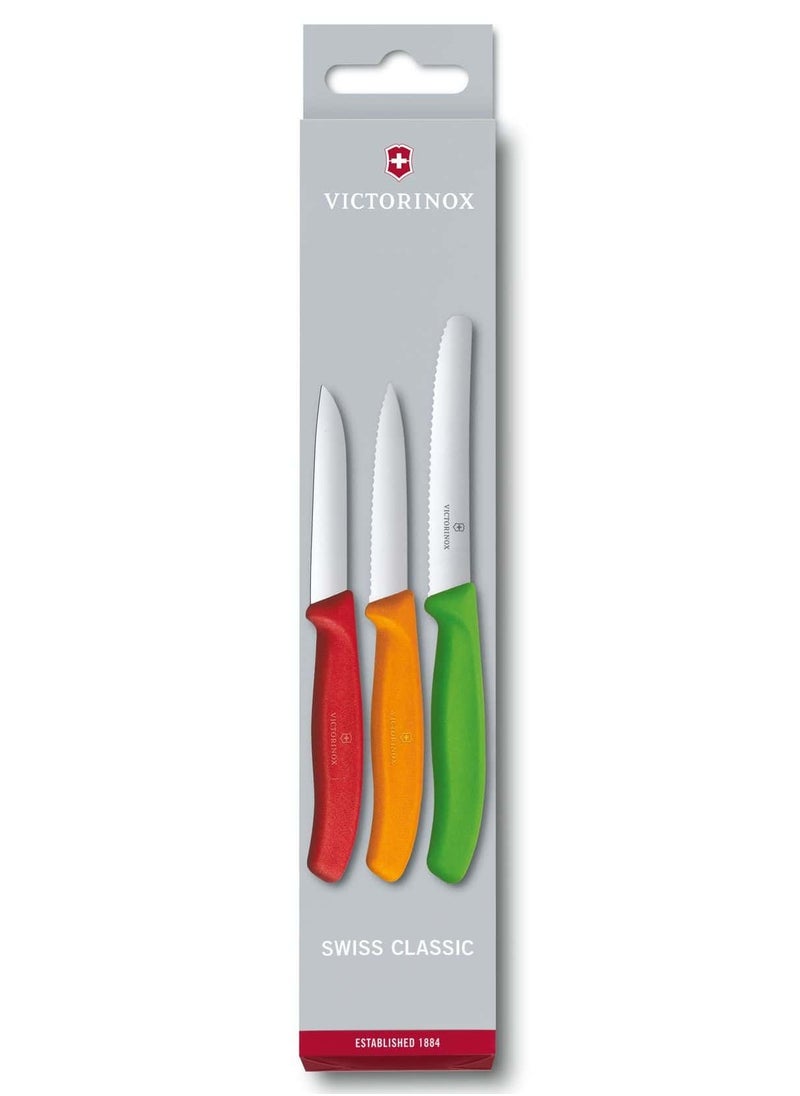 Victorinox Swiss Classic Paring Knife 3 Piece Set - Multicolour  - Image 1