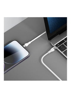 Recci Ricci RS11CL PD20W TYPE-C to Lightning Silicone Cable 1M - White  - Image 2