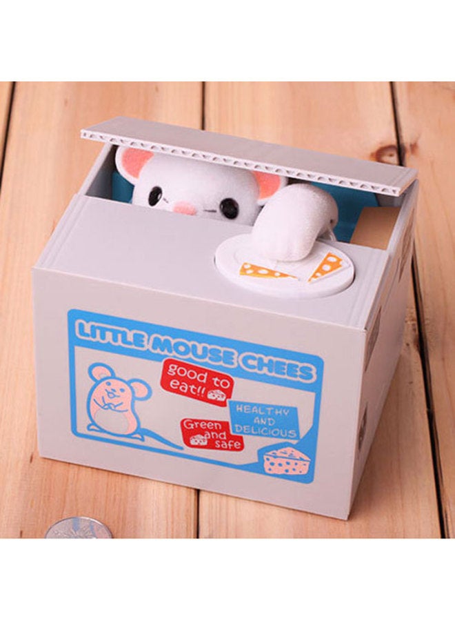 Creative Cartoon Children's Birthday Gift Cat Stealing Money Series Piggy Bank Electric Belt Music Piggy Bank Toy-Color:White Spray Brown Money Dog-Size:12*10*9 - Image 4