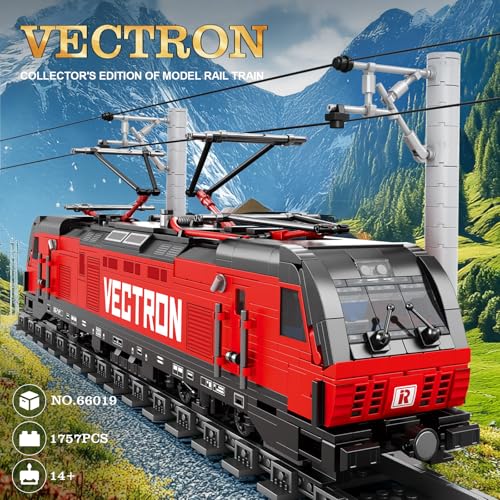 Reobrix Train Building Block Kit with Base MOC City Train Sets Classic Vectron Electric Truck 66019Model for Adult Car Lovers Gift Ideas for Girls Boys Home Dcor 1757 PCS - Image 5