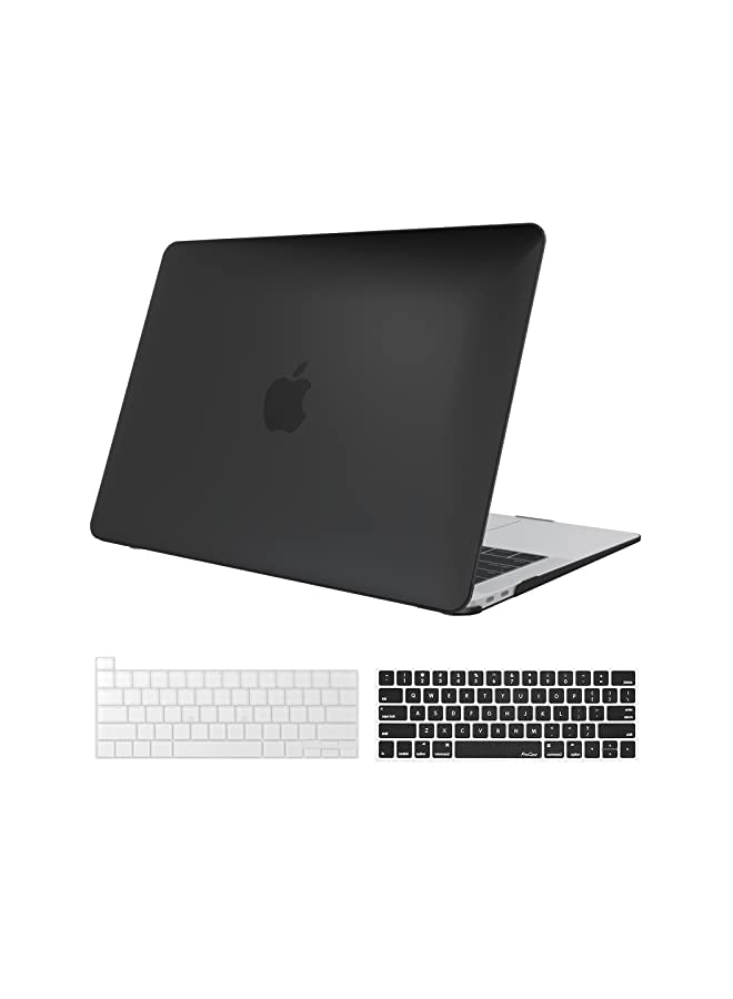 Procases ProCase MacBook Pro 13 Case 2022 2020 Release M1 Chip A2338 A2289 A2251, Hard Case Shell Cover and Keyboard Skin Cover for New MacBook Pro 13 Inch -Black - Image 2