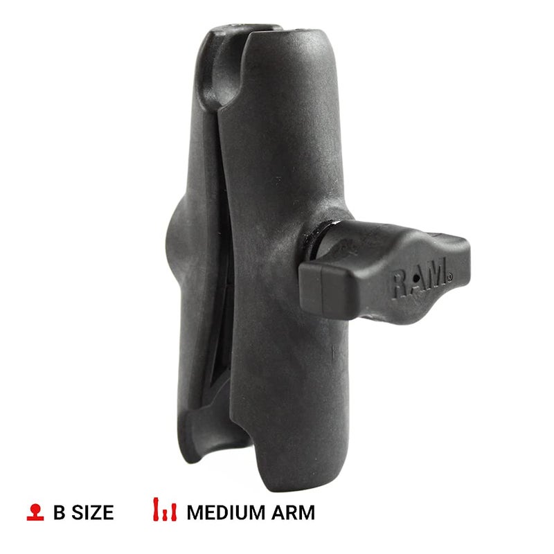 RAM Mounts RAP-B-201U Composite Double Socket Arm with Medium Arm Compatible with RAM B Size 1" Ball Components - Image 2