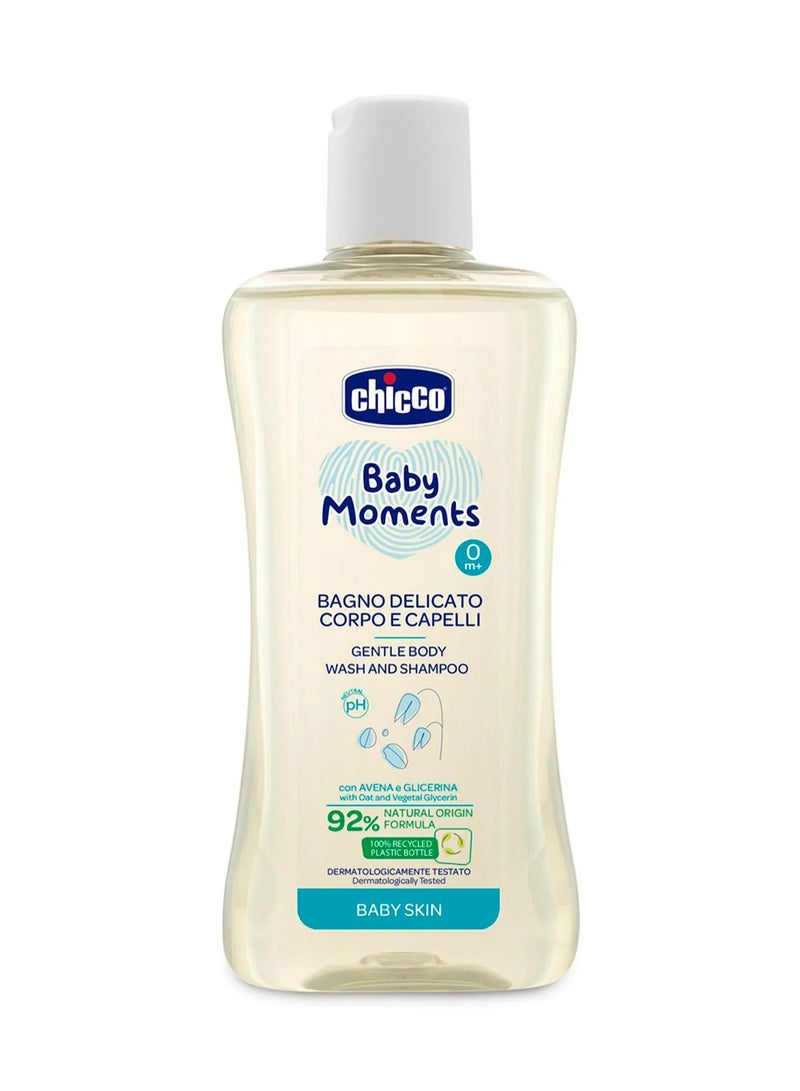 Chicco Baby Moments Gentle Body Wash and Shampoo - 200ml