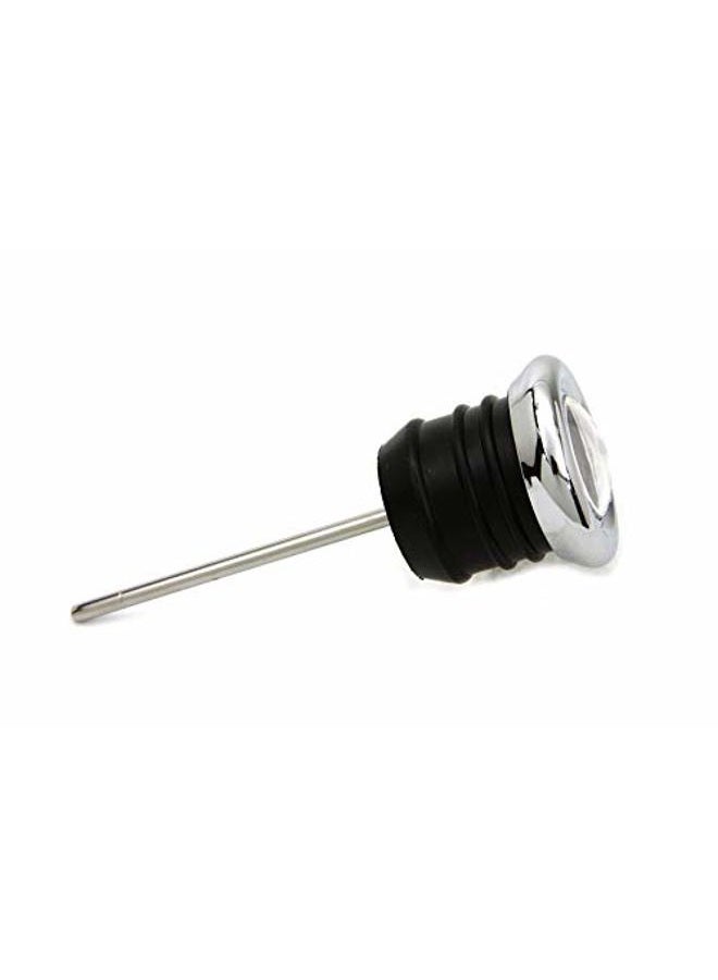 Billet Proof Designs Chrome Shorty Style Oil Tank Dipstick w/Oil Temperature Gauge - White Gauge Face - Fits 1979-2003 Harley Sportster & 1984-1999 Harley Softail Big Twin EVO - Replaces HD Part# 62668-87T (40-0674) - Image 2