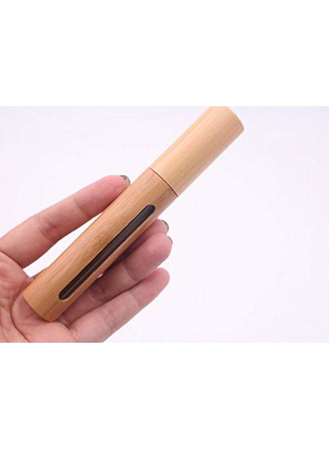 Natuworld 2Pcs 6ml Bamboo Mascara Tube Bottles Refillable Empty Eyelash Container Vials with Eyelash Wand and Plug for Eyelash Growth Oil DIY Mascara Travel Bottles Makeup Beauty Tools - Image 2