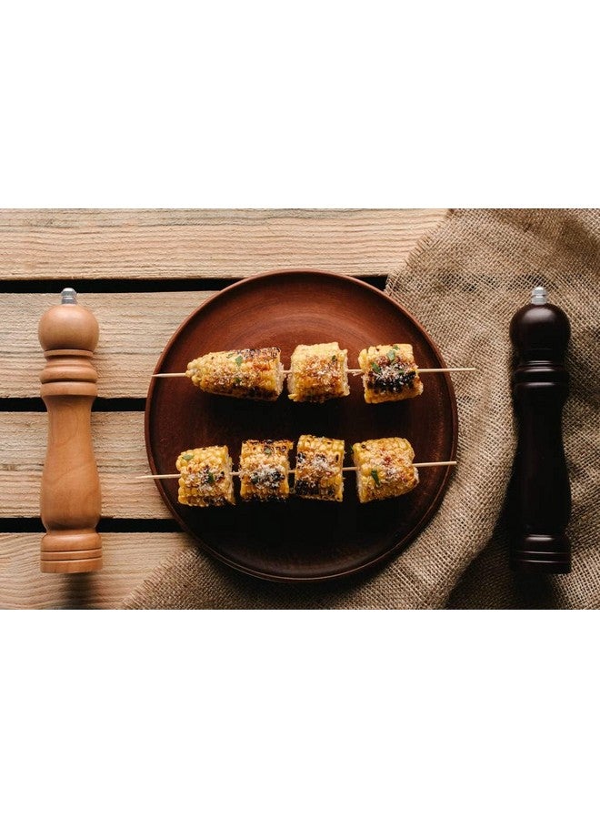 AVMART Salt & Pepper Grinder Set - Refillable Wooden Mills with Adjustable Ceramic Coarseness, Stainless Steel, Kitchen & Dining Essential, 8-inch - Image 5