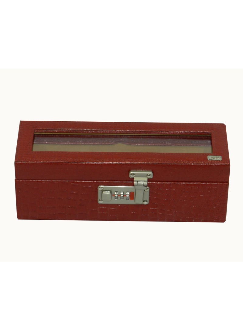LAVERI LEATHER Laveri Genuine Leather Bracelet Jewelry Box with 1 Removable Rolls - Holder Stores Bracelets, Bangles & Watches Bangle Vanity Box REMOVABLE Vanity Box Removable Vanity Box  - Image 5