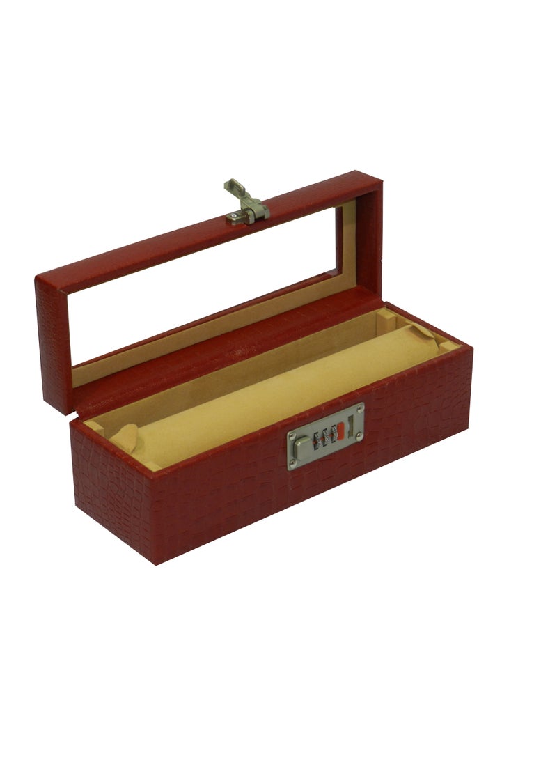 LAVERI LEATHER Laveri Genuine Leather Bracelet Jewelry Box with 1 Removable Rolls - Holder Stores Bracelets, Bangles & Watches Bangle Vanity Box REMOVABLE Vanity Box Removable Vanity Box  - Image 4