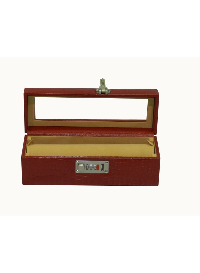LAVERI LEATHER Laveri Genuine Leather Bracelet Jewelry Box with 1 Removable Rolls - Holder Stores Bracelets, Bangles & Watches Bangle Vanity Box REMOVABLE Vanity Box Removable Vanity Box  - Image 1