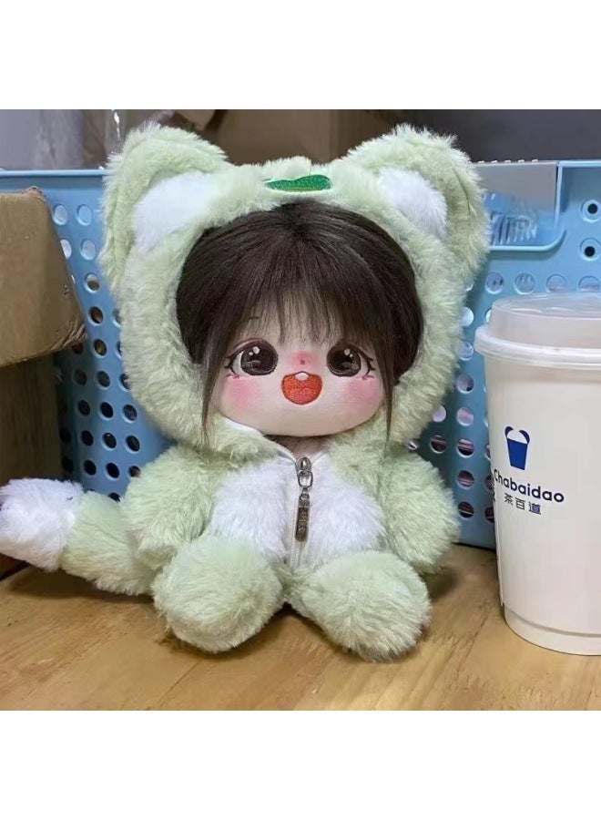 Chestnut Grain 20cm Cotton Doll No Attribute Super Cute Girl Heart Straight Fried Hair Plush Figure Doll For Girls-Specifications:boneless-Color:Mage Suit 】 - Image 3