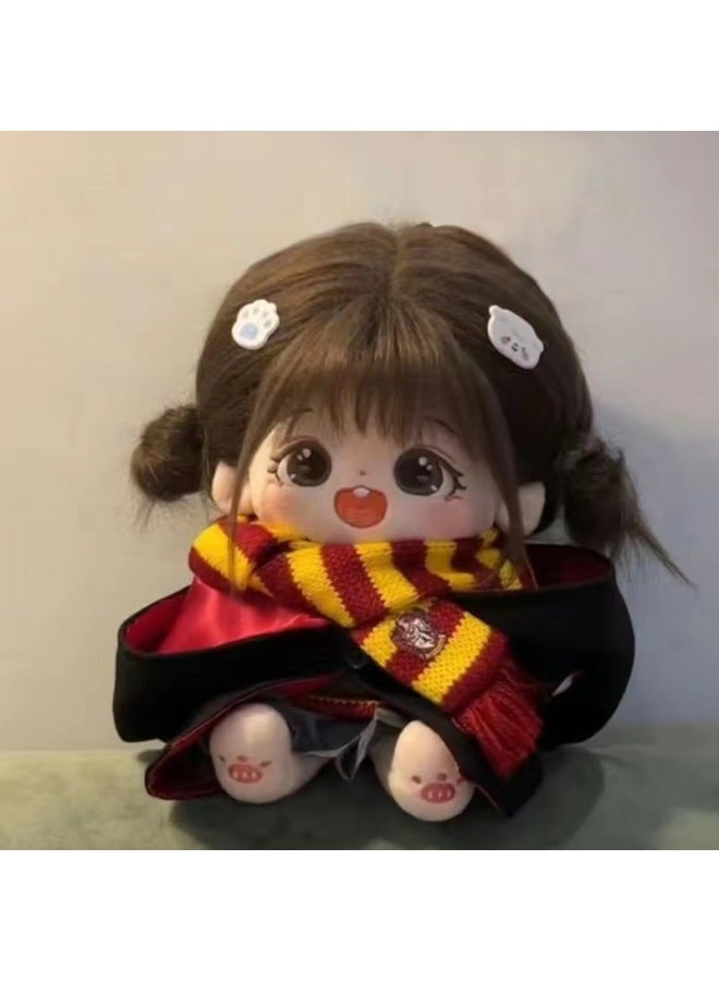 Chestnut Grain 20cm Cotton Doll No Attribute Super Cute Girl Heart Straight Fried Hair Plush Figure Doll For Girls-Specifications:boneless-Color:Mage Suit 】 - Image 5