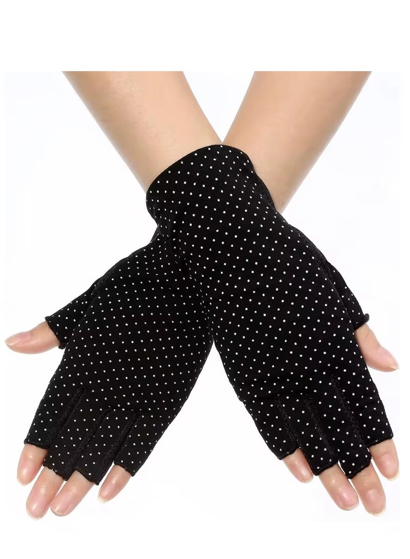 Glowudz 1Pair Anti Slip uv Protection Daily Life Gloves Black  - Image 5