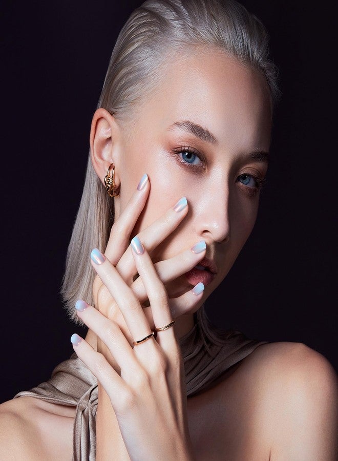 إمبريس أظافر KISS colorFX من imPRESS اللاصقة، "Connection"، لون أبيض سادة، شكل بيضاوي قصير مربع، لاصق مُحسّن، ثبات يدوم حتى 10 أيام، تتضمن 30 ظفرًا صناعيًا، وسادة تحضير، عصا مانيكير، مبرد أظافر صغير (عبوة من قطعتين) - Image 5