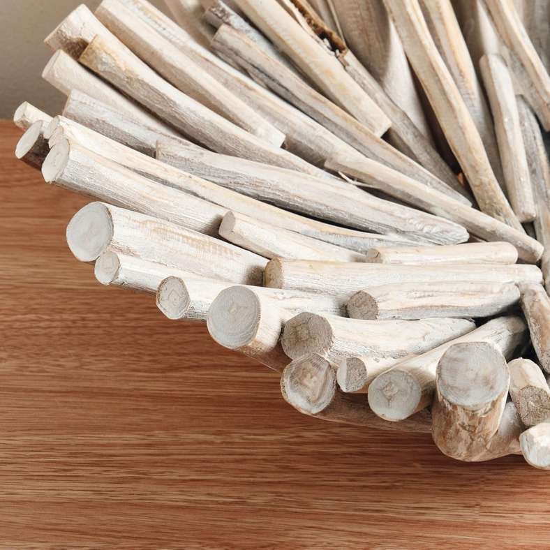 Pan Home Drift Teak Wood Decor Platter - White Wash - Image 2