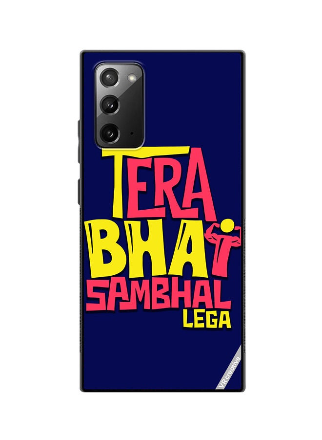 VR CREATIVE Protective Case Cover For Samsung Galaxy Note20 5G Tera Bhai Sambhal Lega Hindi Quots Design Multicolour - Image 1