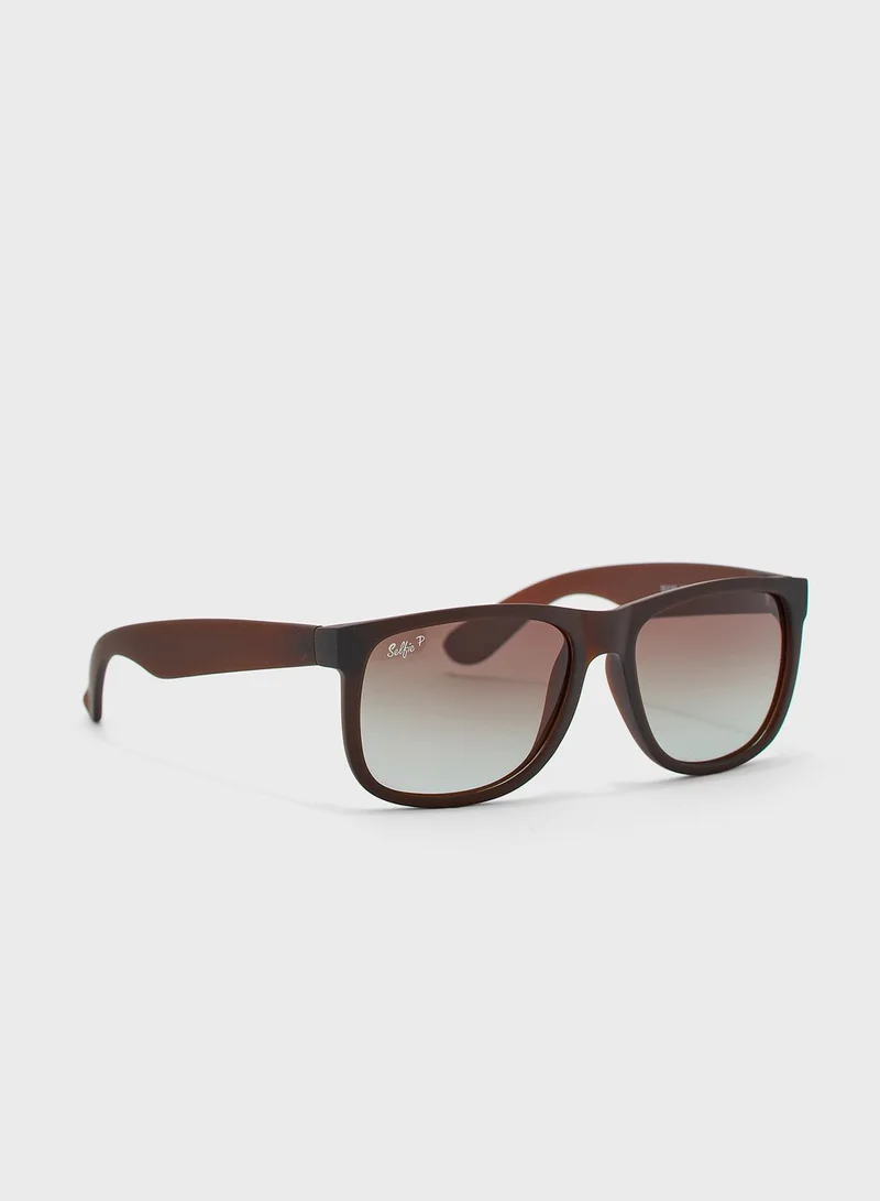سيلفي Selfie Polarized Brown Sunglasses, SE4165-002