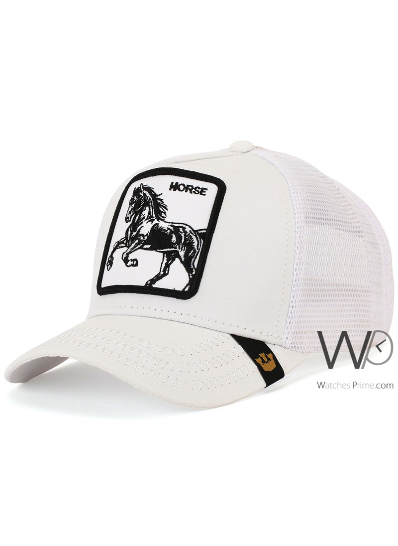 Goorin Bros Goorin Bros Horse Trucker Mesh Cap White Color Cotton Hat For Men  - Image 1