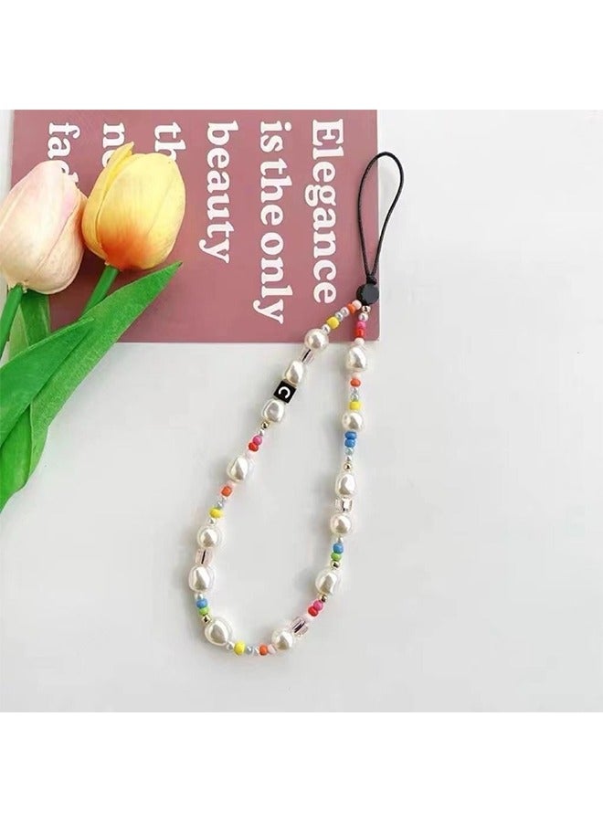 Phone Charm Phone Wrist Strap for Women Phone Chain Phone Lanyard Handmade Cell Phone Accessories for Women Classic Pearl  - Image 2