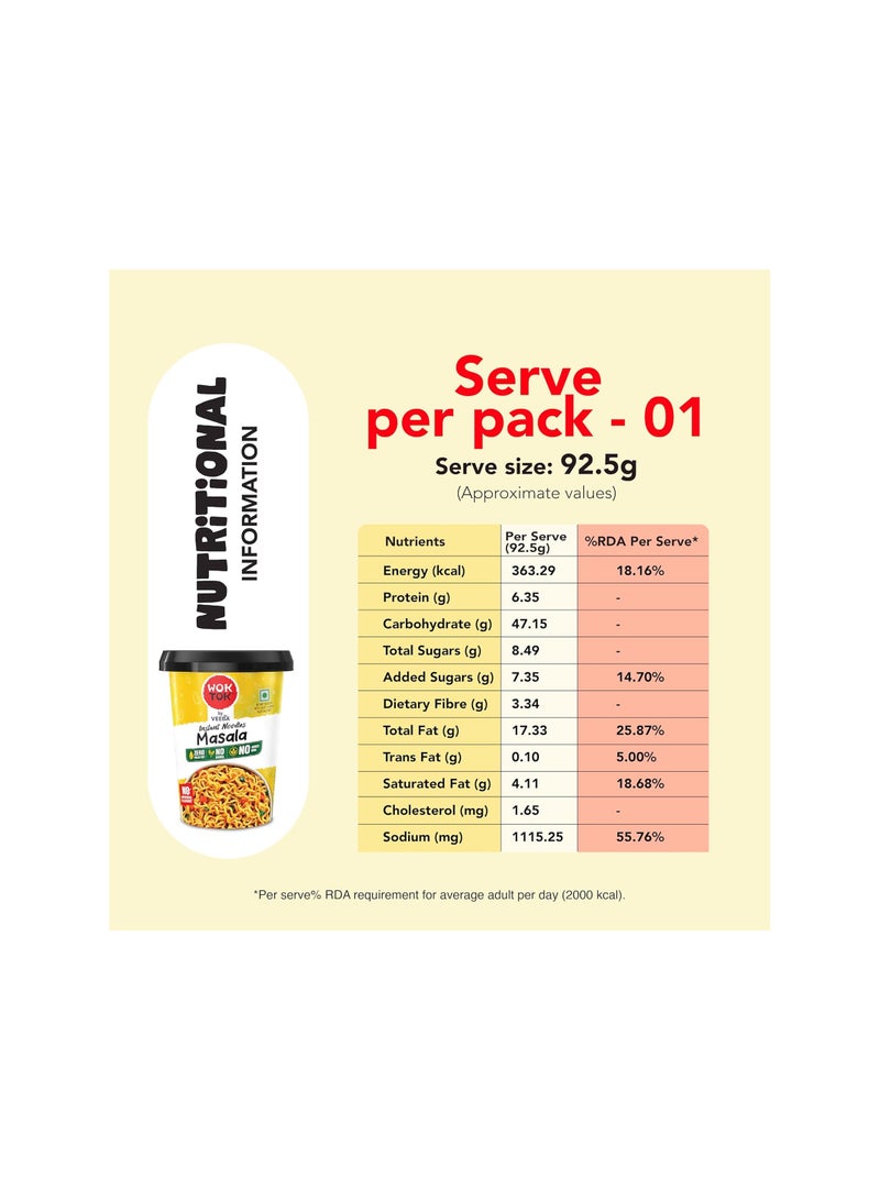 Veeba Wok Tok Instant Noodles Masala 92.5g  - Image 3