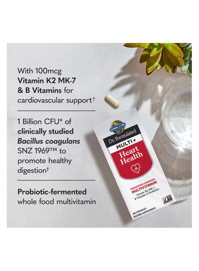 Garden of Life Dr. Formulated Multi Plus Heart Health 30 Capsules - Image 3