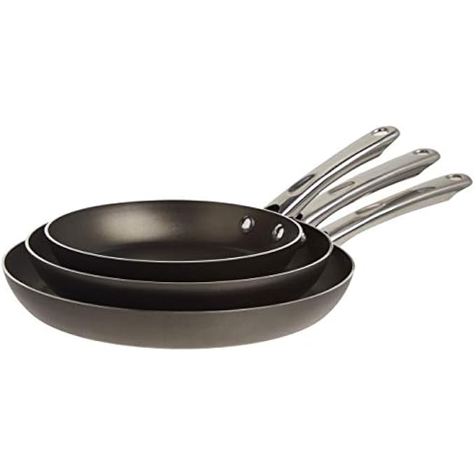 Farberware 20065 Kitchen Ease Nonstick Frying Pan SetFry Pan SetSkillet Set  8 Inch 10 Inch And 11 Inch Black - Image 3