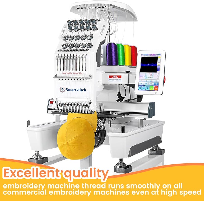 New brothreads - 15 Starter Colors of Huge Spool 5000M Polyester Embroidery Machine Thread for Commercial and Domestic Embroidery Machines - Image 5