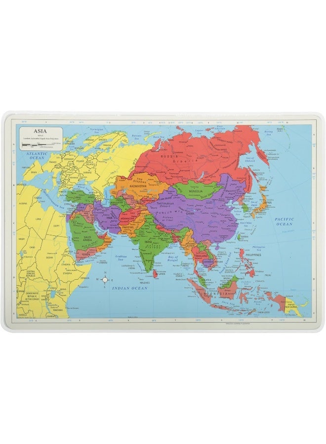 Painless Learning Educational Placemats Sets USA Africa Asia and Europe Maps Non Slip Washable - Image 4