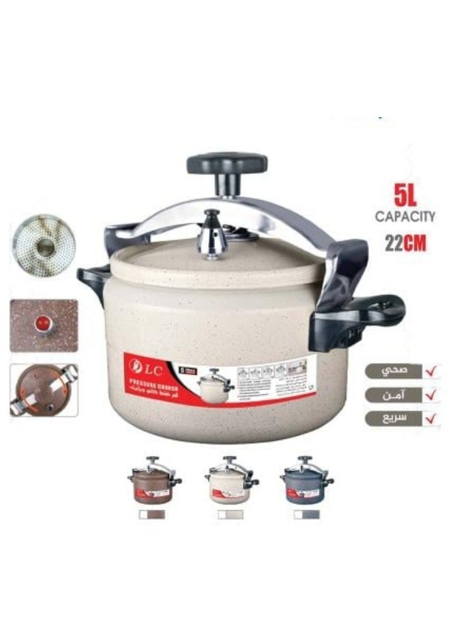 Generic DLC 5L Granite Silencer Pressure Cooker  - Image 1