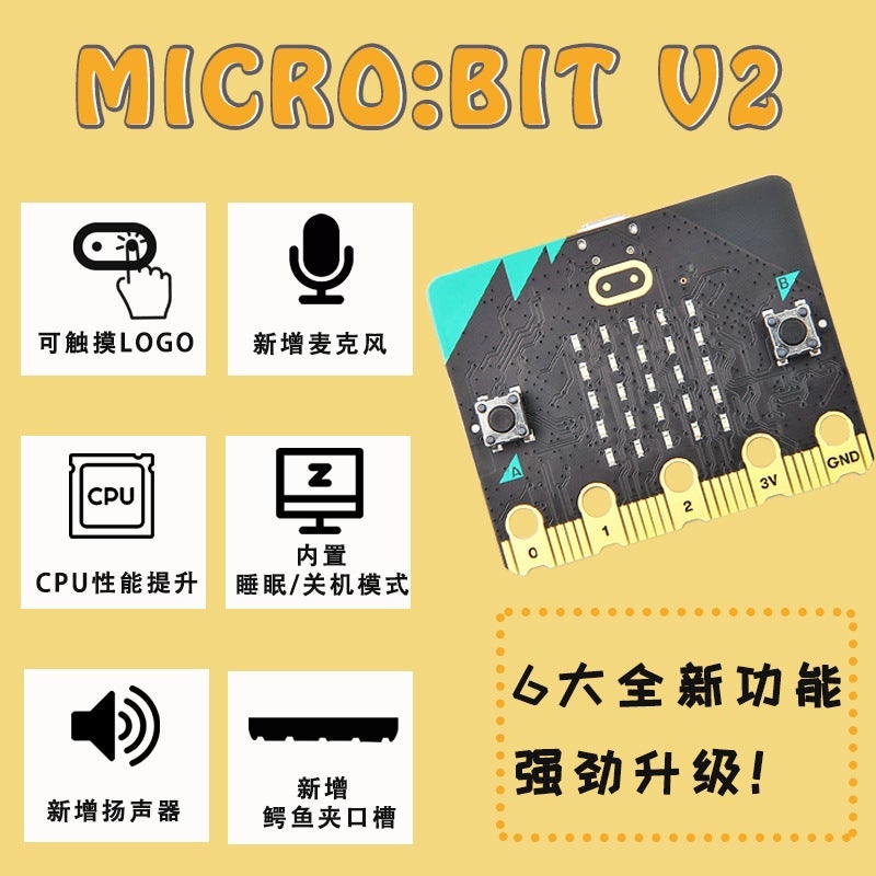 Microbit V2.2 Development Board Extension Micro:Bit Graphic Programming Python Youth Maker Motherboard - Image 2