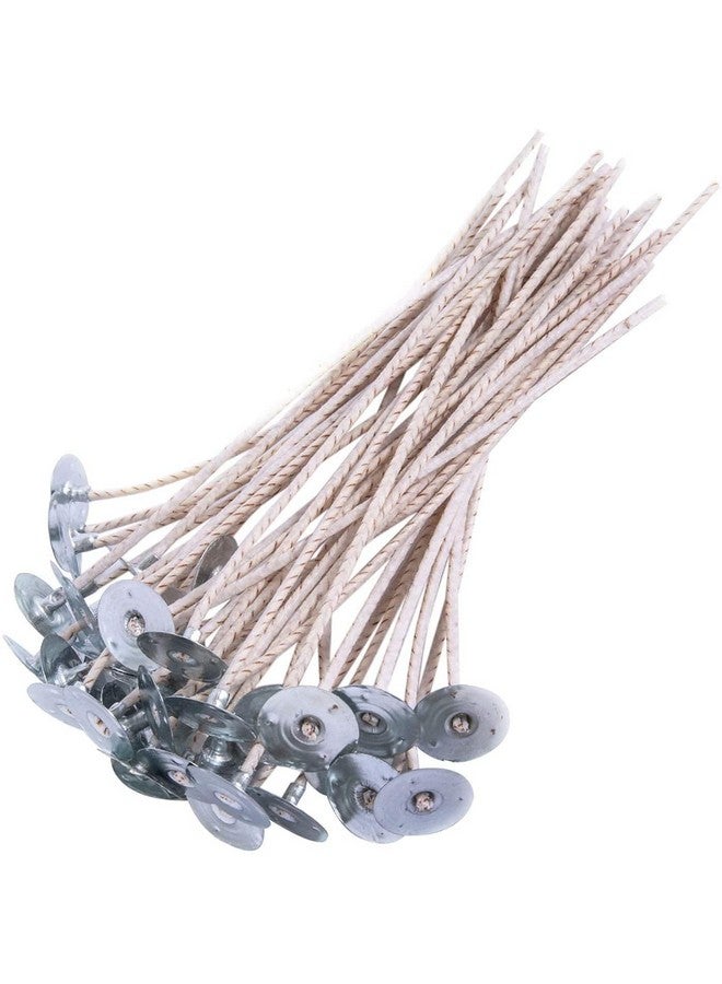 AURA DECOR AuraDecor Eco, Braided for Candle Making for Soy Candles, Eco 6inch Pretabbed, Cotton & Paper for Candle Making (100) - Image 1