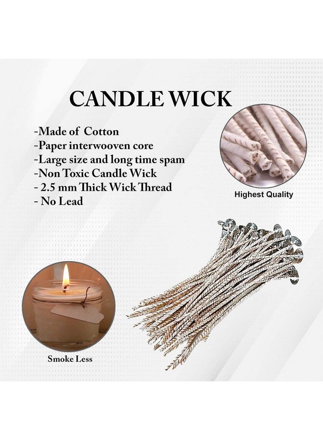 AURA DECOR AuraDecor Eco, Braided for Candle Making for Soy Candles, Eco 6inch Pretabbed, Cotton & Paper for Candle Making (100) - Image 5